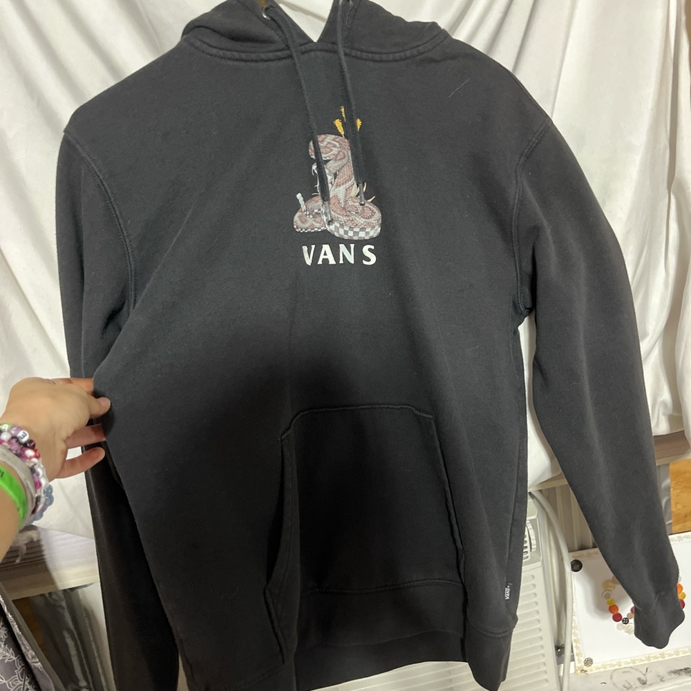 Vans Black Graphic Hoodie for Men